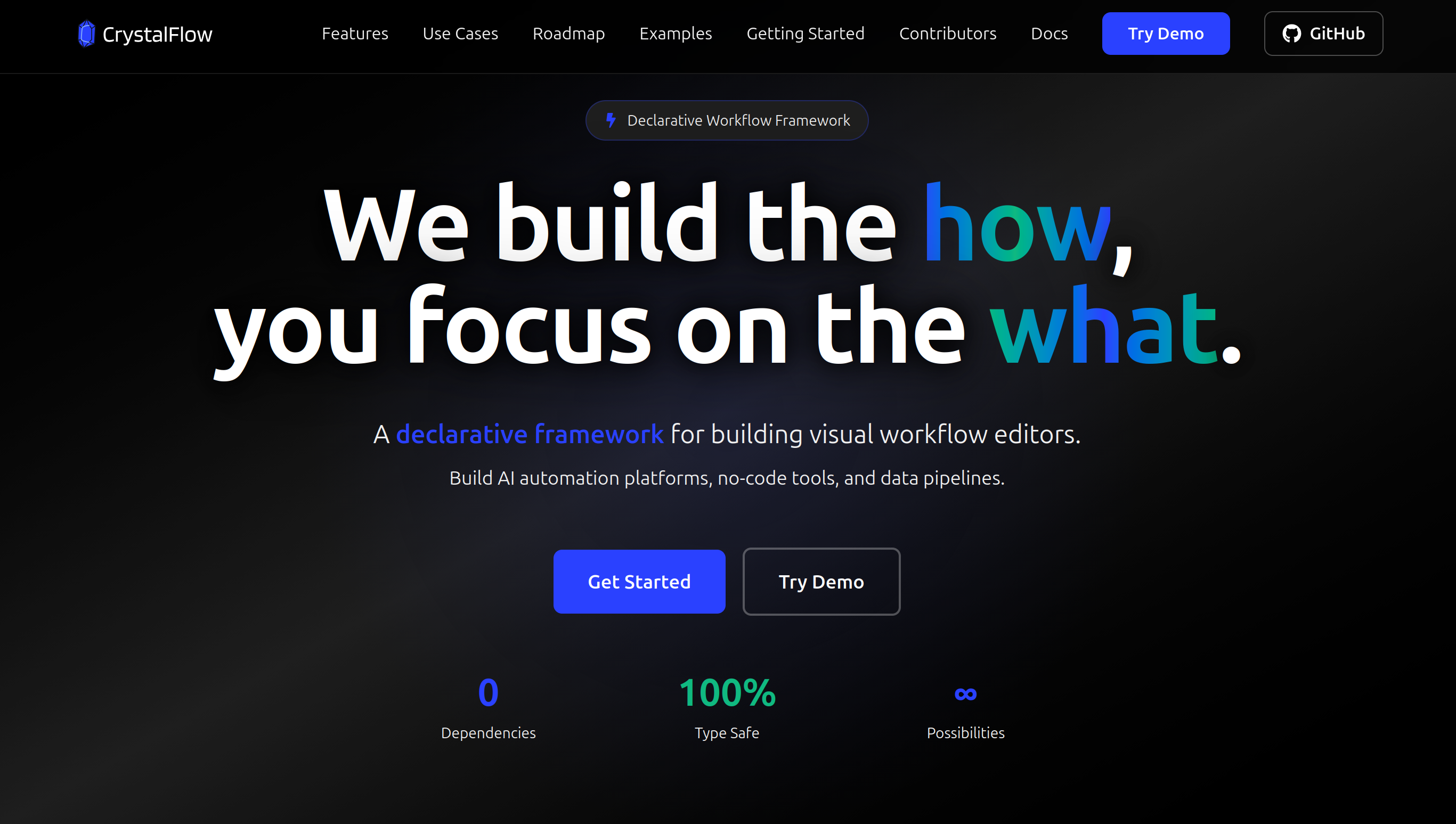 CrystalFlow - Declarative Workflow Builder Framework